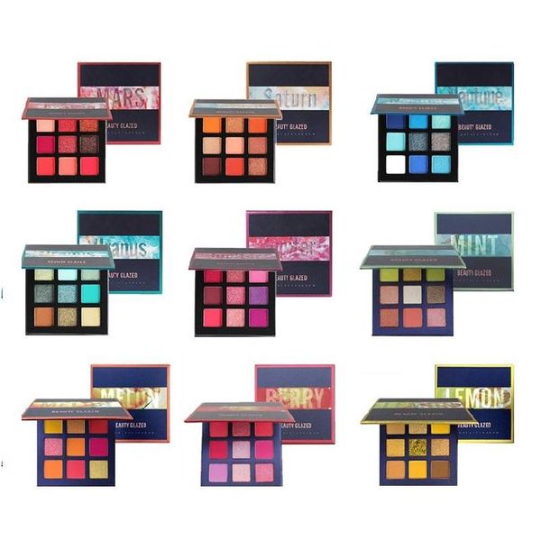 Eye Shadow Beauty Glazed 9 Color Makeup Eyeshadow Pallete Make Up Palette Shimmer Pigmented Drop Delivery Health Eyes DHWCC