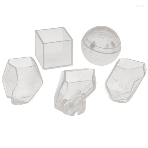 Bolsas de jóias 5 peças Moldes de fundição de resina Ferramenta de molde de silicone DIY para criar epóxi, incluindo M