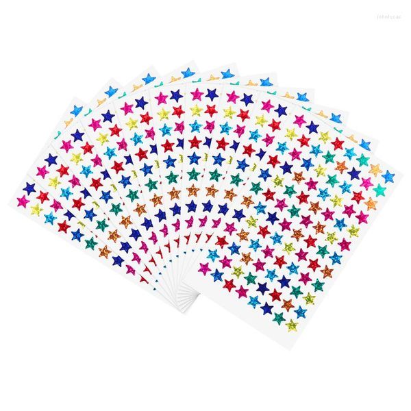 Hediye Sargısı NuoLux Pack 960pcs 1cm Kendi Kendinden Yapışkan Çeşitli Renkler Parlak Sparkle Yıldız Çıkartmaları Çocuklar Öğrenciler Öğretmenlerin Malzemelerini Ödüller