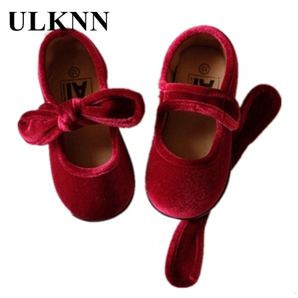 First Walkers ULKNN Baby First Walkers Frühling Baby Mädchen Retro Kleinkinder Prewalkers Samt Abnehmbarer Schuh Kleinkind Lila Rot Kinder Flats 230227