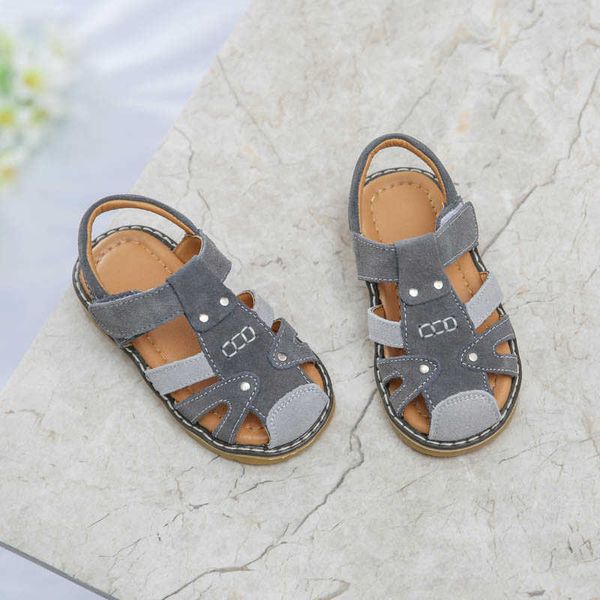 Sandali Affare Sandali in vera pelle scamosciata per bambini Sandali in pelle scamosciata per bambini Sandali casual morbidi di buona qualità Z0225