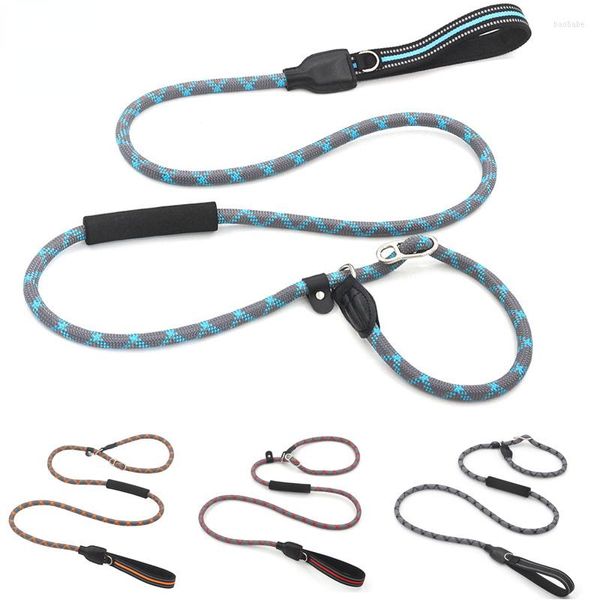Collari per cani 1,8 m di guinzaglio P tipo durevole corda per addestrare trazione riflettente in nylon due accessori per manico dropship