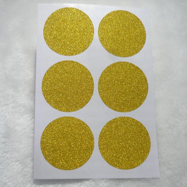 Geschenkpapier, 3,8 cm, goldfarbene, runde Glitzeraufkleber für Umschlagsiegel, Papieretikett, Briefsiegel, Hochzeitseinladung, Einladungen