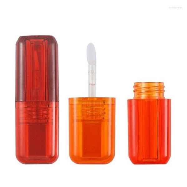 Garrafas de armazenamento 4,5 ml Tubos de brilho labial Red Square Lipgloss.