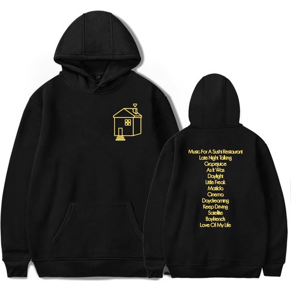 Felpe con cappuccio da donna Felpe Love On Tour House Tracklist Pepper Merch Felpa con cappuccio da uomoDonna HIP HOP Pullover con cappuccio a maniche lunghe Maglione 230227