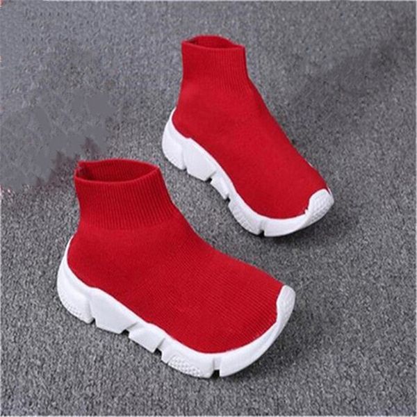 Sapatos infantis para atividades ao ar livre, tênis de bebê fashion para bebês, botas de corrida para meninos e meninas, meias atléticas de malha, sapatos