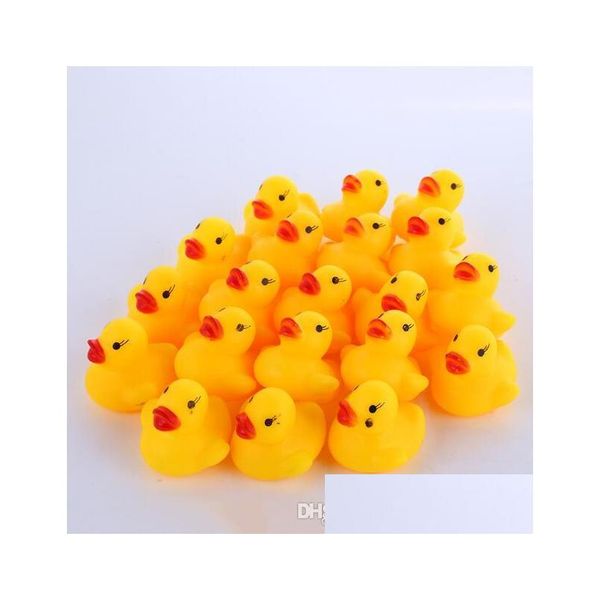 Bath Toys Baby Kid Criano Ducks de borracha fofos Crianças Squety Ducky Play Toy Toy Bathing Droga Droga Droga de Droga Crianças Maternidade Drave Dhpf0