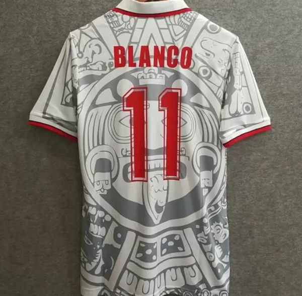 1998 Maglie da calcio MeXiCo Rereo Away BLANCO Vintage Classic HERNANDEZ Campos Camicie H.SANCHEZ GARCIA MARQUEZ Maglia Home Maglia da calcio 1986 de foot