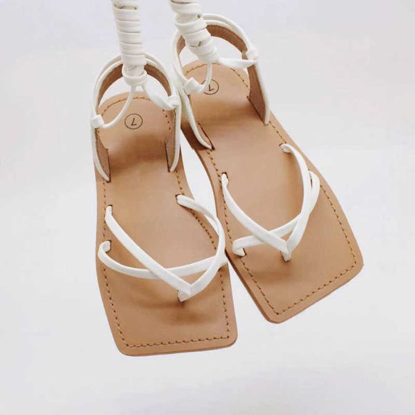 Sandalen Sommermädchen Gladiator Sandalen Baby Tanga Sandalen Kleinkind Rome Schuhe Kinder Schuhe für Kinder pu Binden Sie Shoelace Beach 212y Z0225