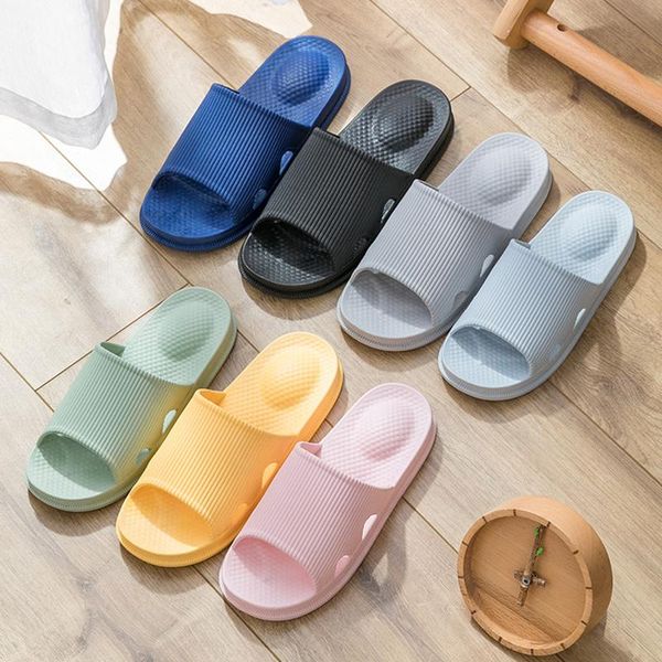 Slippers Unisex Massage Indoor без скольжения сплошной мягкая нижняя пара домашняя сандалии для ванной комнаты мужчины