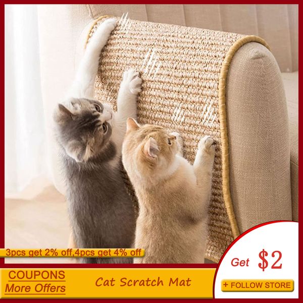 Kedi mobilya çizikler çizer sisal paspas tahtası keskinleştirme tırnakları için kazıyan sıyırıcı s ağaç oyuncakları masa koltukları koruyucu 230227