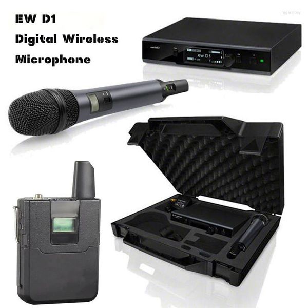 Microfoni EW D1 Sistema microfonico wireless digitale professionale True Diversity Auricolare portatile singolo Lavalier Microfone For