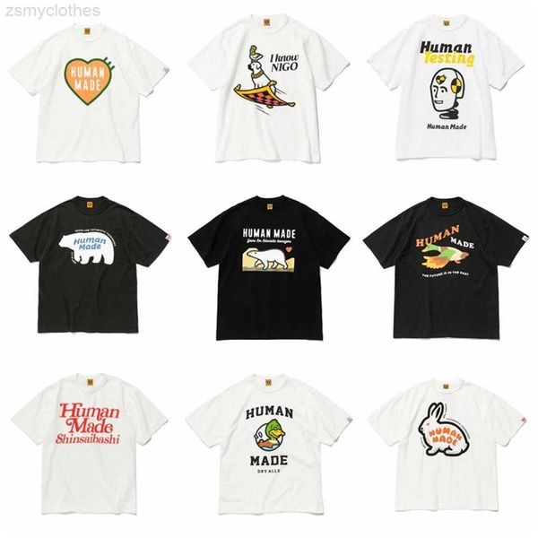 T-shirt da uomo Frog drift Fashion Qualità superiore Human Made Duck Orso polare T-shirt giapponese Harajuku Summer Slub T-shirt in cotone per uomo