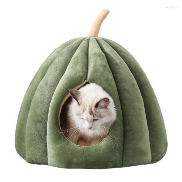 Camas de gato Cama de caverna quente para gatos internos laváveis ​​saliadores e calmantes cães pequenos cães pequenos de tenda