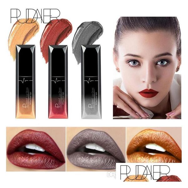 Lip Gloss Pudaier Waterproof Matte Veet Glossy Lipstick Balm Y Red Tint 21 Colors Women Fashion Makeup Gift Drop Delivery Salute Beau Dhpcf