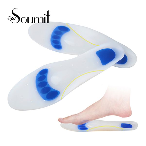 Accessori per parti di scarpe Soumit Soletta in gel di silicone Fascite plantare Solette per massaggio sperone calcaneare per uomini Donne Sollievo dal dolore Cura dei piedi Regalo per genitori 230225