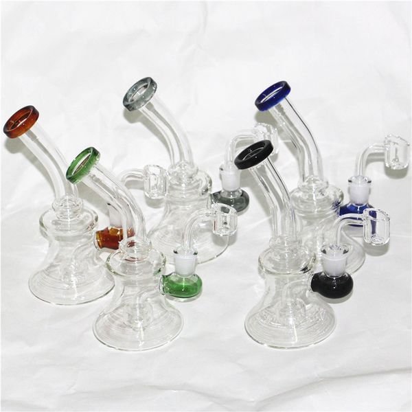 Narguilés verre bong plates-formes pétrolières bongs d'eau femmes 14.5mm dab plates-formes avec 4mm quartz banger pour fumer