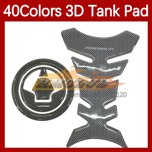 Motorrad-Aufkleber, 3D-Carbonfaser-Tankpad-Schutz für KAWASAKI NINJA ZX250 ZX 250 R 250R ZX250R 2008 2009 2010 2011 2012, Gas-Tankdeckel-Aufkleber, 40 Farben