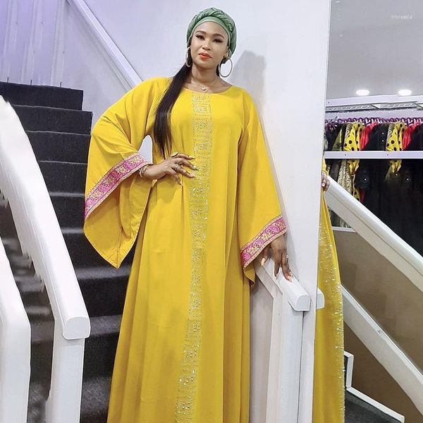 Этническая одежда Dashiki платье шелковое бриллиант abaya dubai maxi bazin африканский дизайн