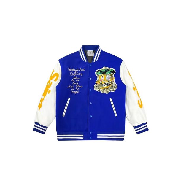 2024 Giacche da baseball per uomo e donna Primavera Estate Highstreet Outwear Saint Varsity Giacca in pelle a contrasto di colore