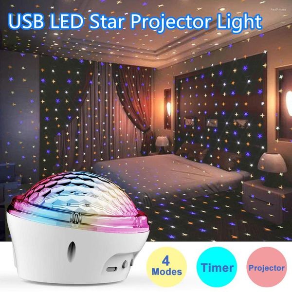 Night Lights Birthday Party Led Star Projector Luz 2023 Lâmpada Crianças Presentes Decoração de quarto alimentada por USB carregador d30