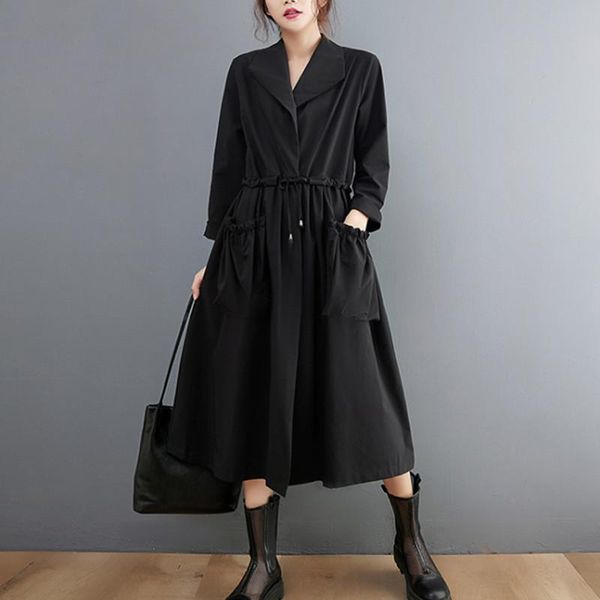 Casual Kleider Ankunft Korea Stil Taschen Chic Mädchen Street Fashion Frühling Kleid Büro Dame Arbeit Frauen Herbst DressCasual