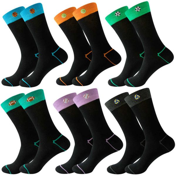 Herrensocken Schwarze Bambusfasersocken Männer bestickte lange Socken Plus Size Foundation Oberschenkel hohe Socken Frau Frühling Herbst Baumwollstrümpfe Z0227