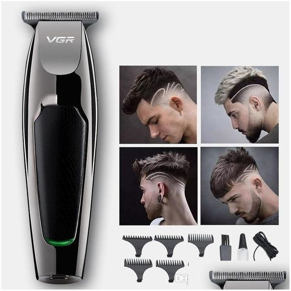 Aparador de cabelo vgr030 Profissional à prova d'água Exibição masculina helicóptero de baixo ruído de titânio lâmina cerâmica ADT Razor Drop Delivery P dhlrc