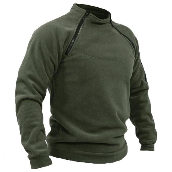 Heren Hoodies Sweatshirts US Heren Tactische Outdoor Jas Jachtkleding Warme Ritsen Fleece Trui Heren Winddicht Herfst Winterjas Thermisch ondergoed 230227