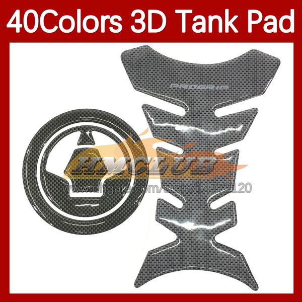 Motorrad-Aufkleber, 3D-Carbonfaser-Tankpad-Schutz für KAWASAKI NINJA ZX 10R 10 R CC ZX-10R ZX10R 08 09 10 2008 2009 2010, Gas-Tankdeckel-Aufkleber, MOTO-Aufkleber, 40 Farben