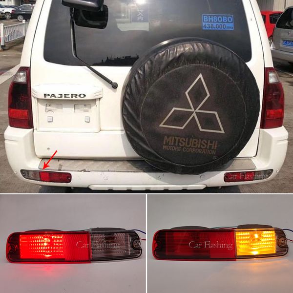 Heck-Stoßfängerreflektorlicht für Mitsubishi Pajero V73 V75 V77 2003-2007 für Montero 2003-2006 Signalbremsnebel-Lampenzubehör