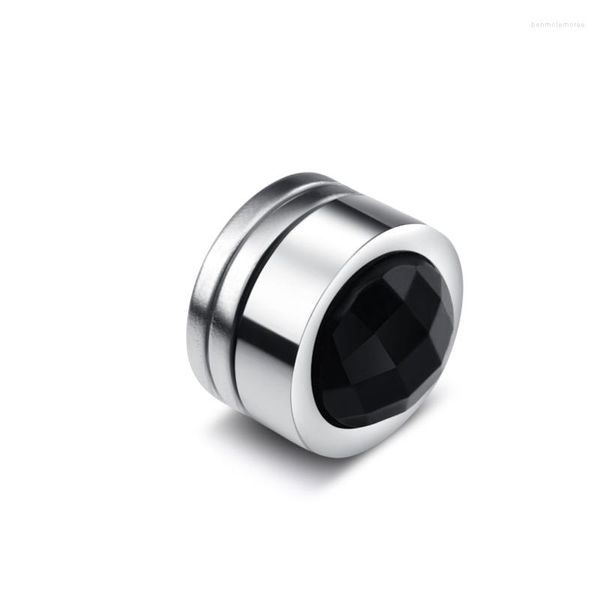 Rücken Ohrringe Magnetische Runde Clip Für Männer Frauen Titan Stahl Magnet Schwarz Blau Weiß Kristall Ohr Schmuck Männlich Weiblich Geschenke