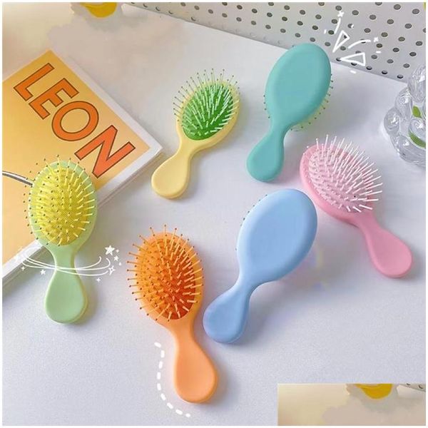 Spazzole per capelli Mini Cartoon Candy Color Spazzola districante Ragazza carina Luna Cuscino d'aria Pettine Testa Mas Parrucchiere Maniglia Drop Delivery Pr Dhrey