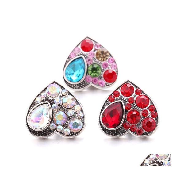 dvr per auto Chiusure Ganci Varietà Chiusura con strass a forma di cuore 18 mm Bottone a pressione Zirconi Charms Bk per scatti Risultati di gioielli fai da te Fornitori Gif Dhzgx