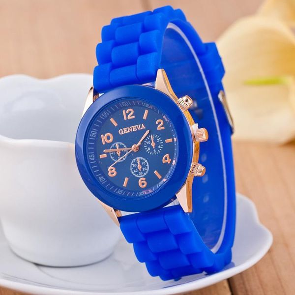Нарученные часы прибытие часов для женщин в Женеве Силиконовые часы модные модные дамы Relojes Para