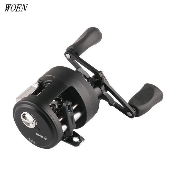 Mulinelli da Baitcasting WOEN Lake Fishing DS50 Shallow Cup Horses Mouth Drum Wheel 6.2:1 Ratio 5kg Magnetic Brake Rock