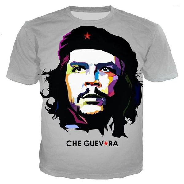 Camisetas masculinas Che Guevara Man/Women Women Cool 3D T-shirt estampado estilo casual streetwear unissex Trendy Tee Tops