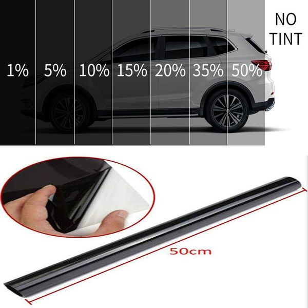 Adesivi per finestre 300 cm x 50 cm VLT Pellicola per auto nera Pellicola colorata Antideflagrante per la casa Vetro solare Protezione UV
