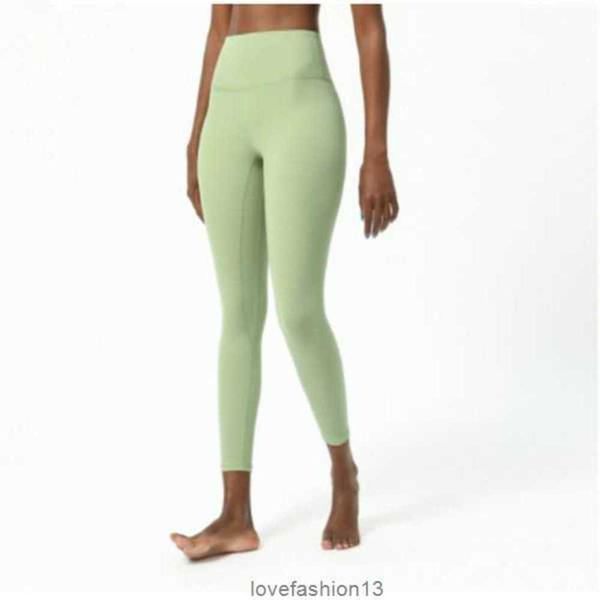 2023 Leggins Hot Al O Womens Reness Scrunch Caist nua sensação de leggings correndo fitness