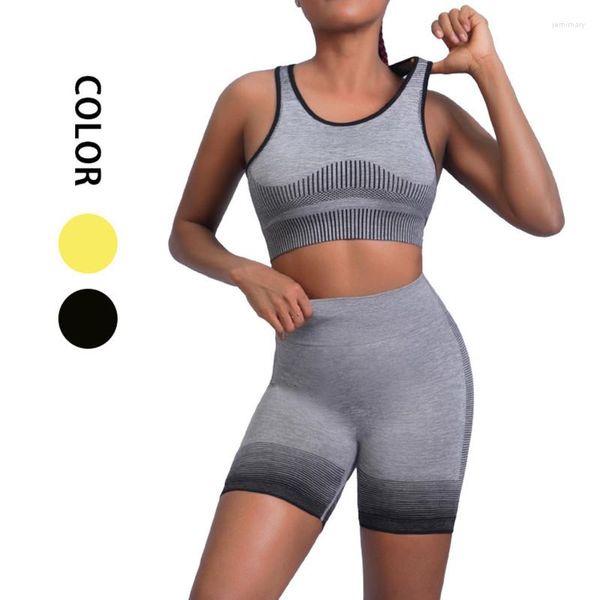 Conjuntos ativos 2pcs Running Fitness Sportwear Suit Women Women Ensamless Sport Gym Set Seting Workout Clothing Use Yoga Athletic