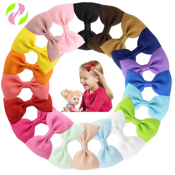 Coloras doces meninas garotas clipe de fita de cabelo pequeno clipe coberto com crianças coloridas pinos de cabelo de cabelo acessórios para cabelos 1743