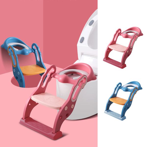 Step Dışkılar Toddler Tuvalet Koltuğu Adım Dışkı İle Lazımlık Eğitim Tuvalet Koltuğu Adım Dışkı ile Laddersafe Lazımlık Koltuğu Erkekler için Slip Pads 230227