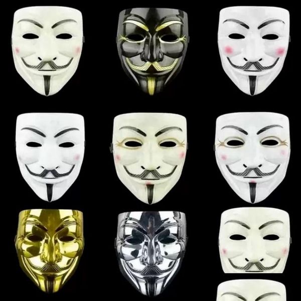 Maschere per feste all'ingrosso Cosplay Halloween per maschera di vendetta Anonimo Guy Fawkes Fancy Adt Fy3 916 Drop Delivery Home Garden Festive Su Dhppd