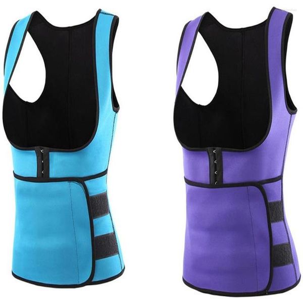 Abito da yoga Corsetto senza maniche Gilet Bottoni regolabili a 3 petti Alta resistenza Traspirazione dell'umidità Colletto a forma di U Cintura addominale per modellare il corpo