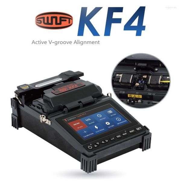 Волоконно -оптическое оборудование Корея английское меню Ftth Fusion Splicer Swift KF4 Оптический кабель Автоматический сенсорный экран