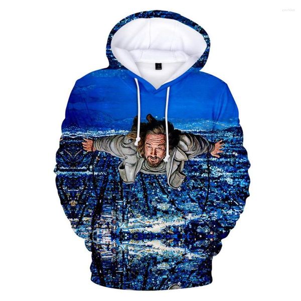 Herren Hoodies The Big Lebowski Movie Kapuzen-Sweatshirt mit Rundhalsausschnitt, modischer Trend-Stil, Polyester, Unisex-Material