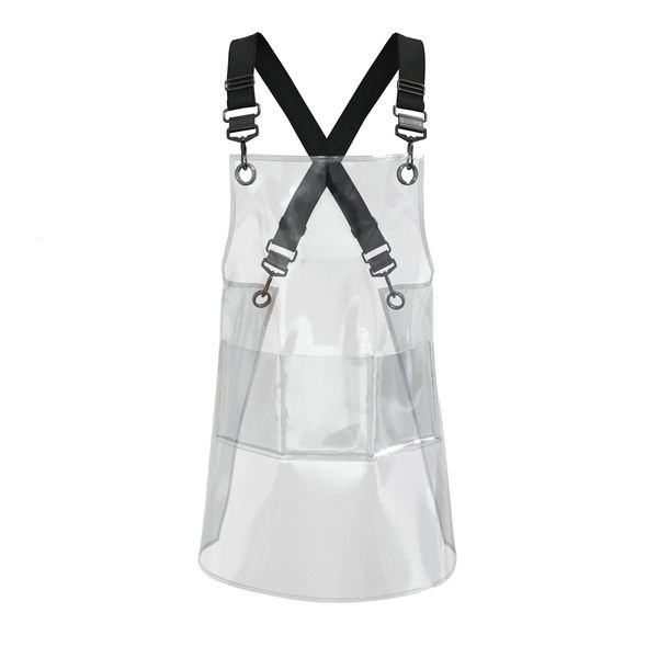 Aventais Moda Claro Transparente Cor Personalizada Acessórios para Casa Impermeável Cozinha Salão de Cabeleireiro TPU Lavável Avental Masculino Feminino 230227