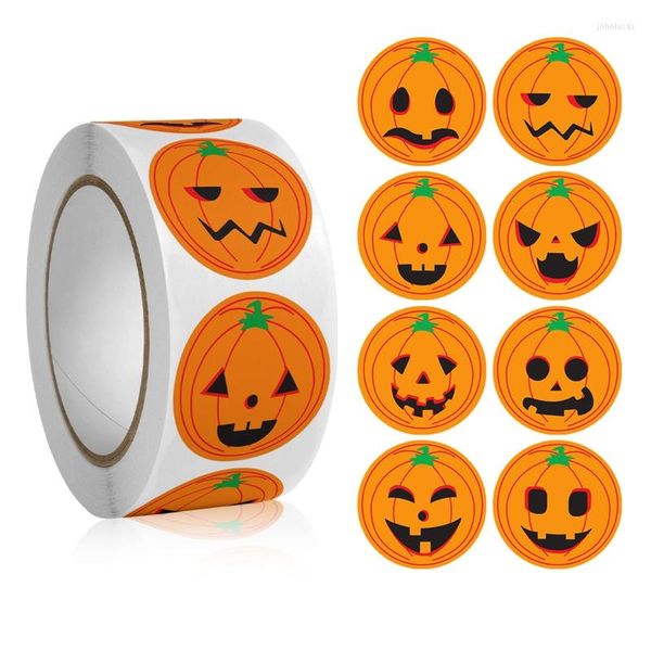 Embrulhe de presente 500pcs/roll halloween adesivos de decoração de hallowen