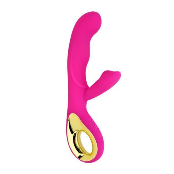 Vibratori doppi a forma di coniglio, dildo, stimolatore del clitoride e del punto G, bacchetta magica, giocattoli sessuali per donne_voghion.com