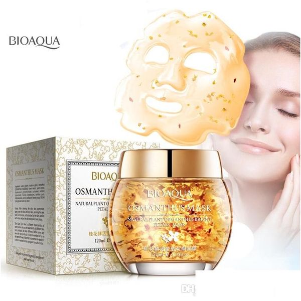 Andere Hautpflege-Tools Bioaqua Natural Osmanthus Petal Slee Mask Hydrating Oil Control Bright Petals Face Drop Delivery Health Beauty Dhk5L